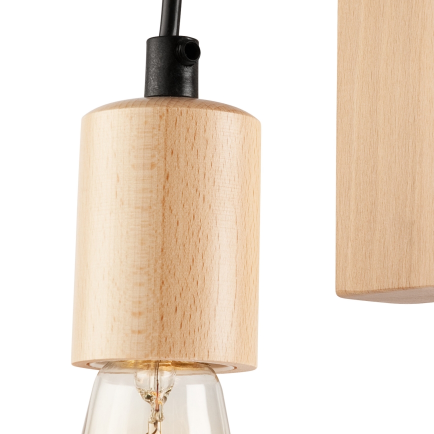 Επιτοίχιο φωτιστικό LEON 1xE27/60W/230V οξιά