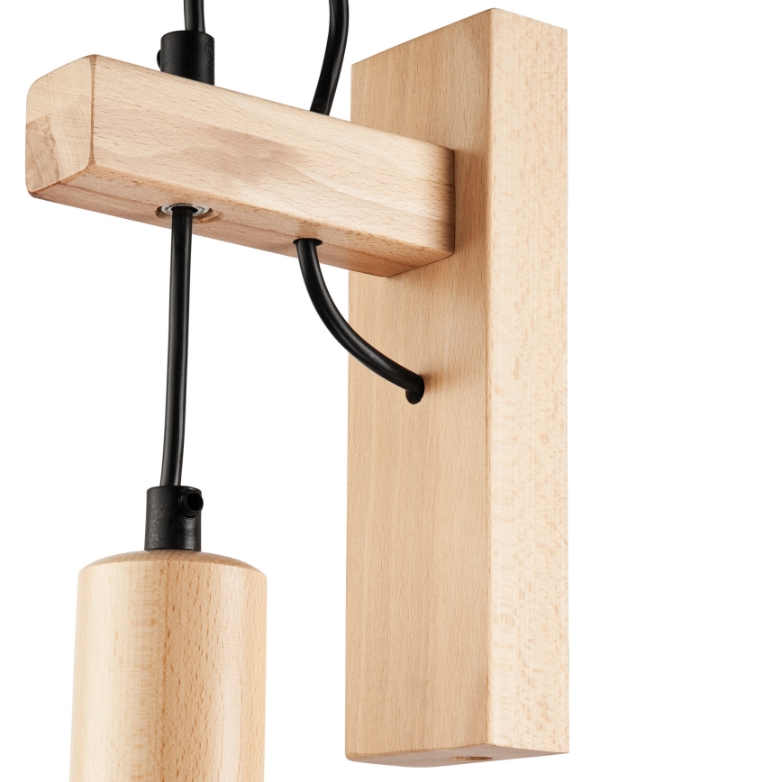 Επιτοίχιο φωτιστικό LEON 1xE27/60W/230V οξιά