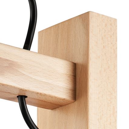 Επιτοίχιο φωτιστικό LEON 1xE27/60W/230V οξιά