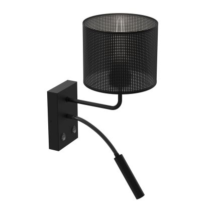 Επιτοίχιο φωτιστικό LOFT SHADE 1xE27/60W+1xG9/8W/230V μαύρο