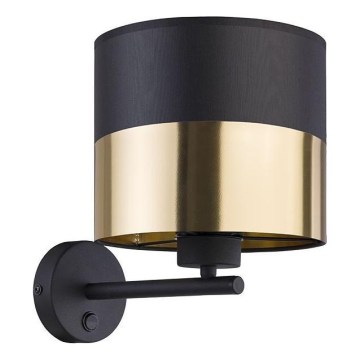Επιτοίχιο φωτιστικό LONDYN 1xE27/15W/230V μαύρο/χρυσό