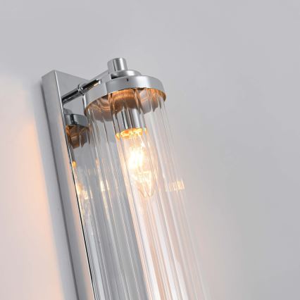 Επιτοίχιο φωτιστικό LORENZO 2xE14/40W/230V γυαλιστερό χρώμιο