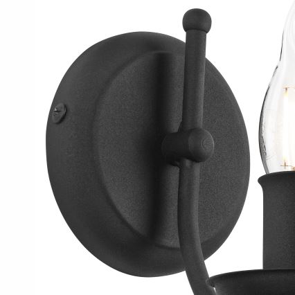 Επιτοίχιο φωτιστικό LUCY 1xE14/60W/230V μαύρο