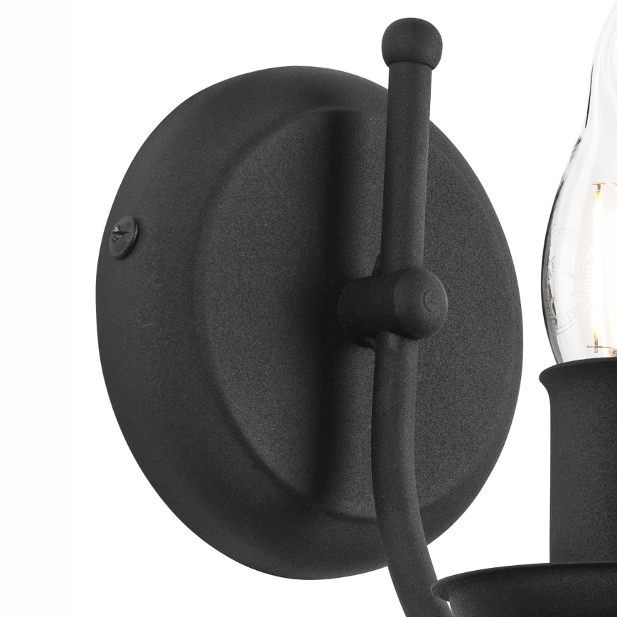 Επιτοίχιο φωτιστικό LUCY 1xE14/60W/230V μαύρο