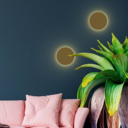 Επιτοίχιο φωτιστικό LUNA 2xG9/8W/230V διάμ. 20 εκ. χρυσό