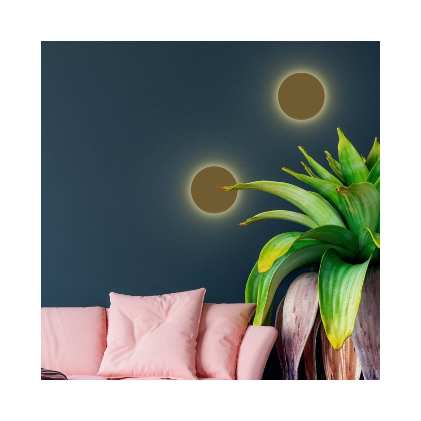 Επιτοίχιο φωτιστικό LUNA 2xG9/8W/230V διάμ. 20 εκ. χρυσό
