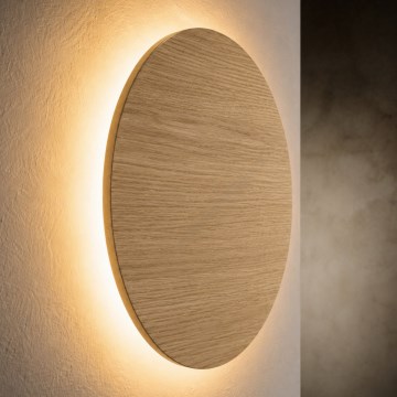 Επιτοίχιο φωτιστικό LUNA 4xG9/8W/230V Ø 30 εκ., σε απόχρωση δρυός
