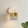 Επιτοίχιο φωτιστικό LUX 1xE27/15W/230V λευκό/χρυσό