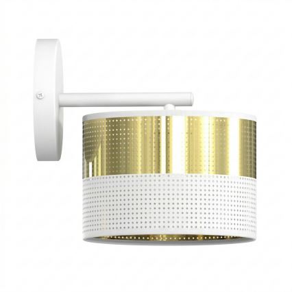 Επιτοίχιο φωτιστικό LUX 1xE27/15W/230V λευκό/χρυσό