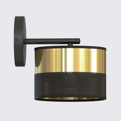 Επιτοίχιο φωτιστικό LUX 1xE27/15W/230V μαύρο/χρυσό