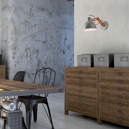 Επιτοίχιο φωτιστικό MARCELLO 1xE27/60W/230V οξιά