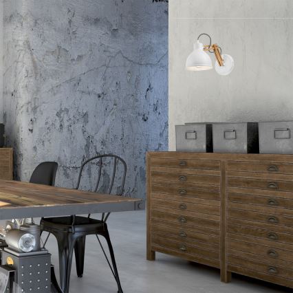 Επιτοίχιο φωτιστικό MARCELLO 1xE27/60W/230V οξιά