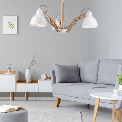 Επιτοίχιο φωτιστικό MARCELLO 3xE27/60W/230V οξιά