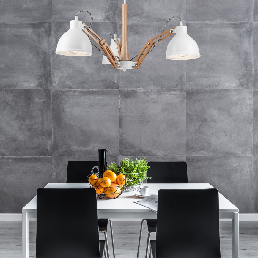 Επιτοίχιο φωτιστικό MARCELLO 3xE27/60W/230V οξιά