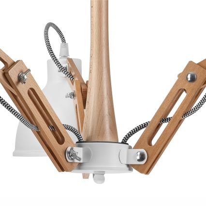 Επιτοίχιο φωτιστικό MARCELLO 3xE27/60W/230V οξιά