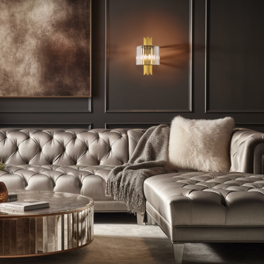 Επιτοίχιο φωτιστικό MARGOT 2xE14/40W/230V χρυσό