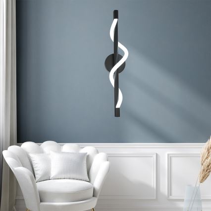 Επιτοίχιο φωτιστικό MELECA LED/12W/230V 3000/4000/6000K μαύρο