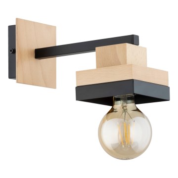 Επιτοίχιο φωτιστικό MIKO 1xE27/15W/230V μαύρο/μπεζ