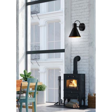 Επιτοίχιο φωτιστικό MORE 1xE27/40W/230V μαύρο