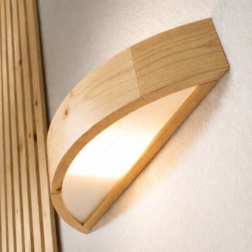 Επιτοίχιο φωτιστικό NATURAL 1xE27/60W/230V πεύκο/μπεζ