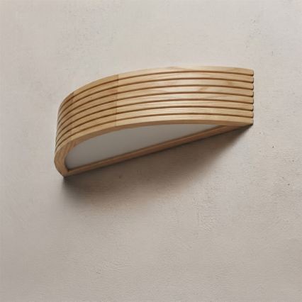 Επιτοίχιο φωτιστικό NATURAL MODERN 1xE27/15W/230V, σε φινίρισμα πεύκου
