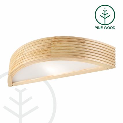 Επιτοίχιο φωτιστικό NATURAL MODERN 1xE27/15W/230V, σε φινίρισμα πεύκου