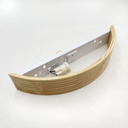 Επιτοίχιο φωτιστικό NATURAL MODERN 1xE27/15W/230V, σε φινίρισμα πεύκου