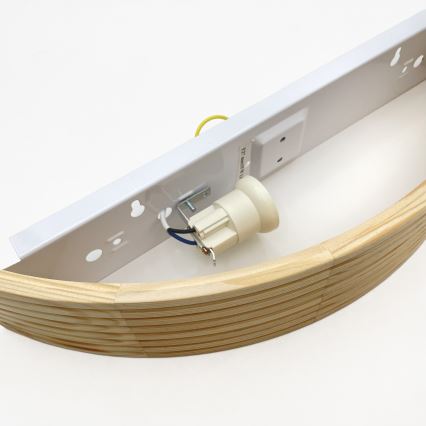 Επιτοίχιο φωτιστικό NATURAL MODERN 1xE27/15W/230V, σε φινίρισμα πεύκου