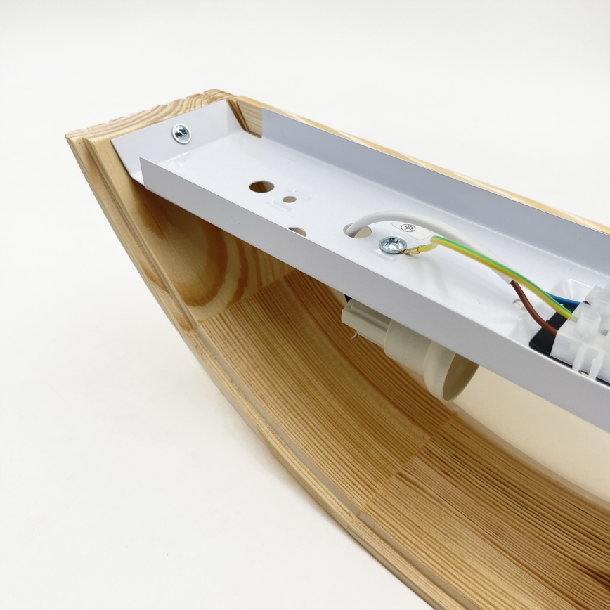 Επιτοίχιο φωτιστικό NATURAL MODERN 1xE27/15W/230V, σε φινίρισμα πεύκου