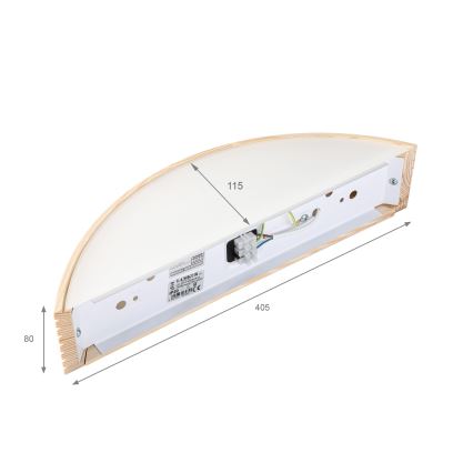 Επιτοίχιο φωτιστικό NATURAL MODERN 1xE27/15W/230V, σε φινίρισμα πεύκου