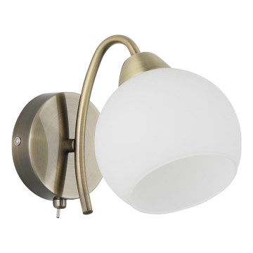 Επιτοίχιο φωτιστικό NESTOR 1xE27/40W/230V ορειχάλκινο