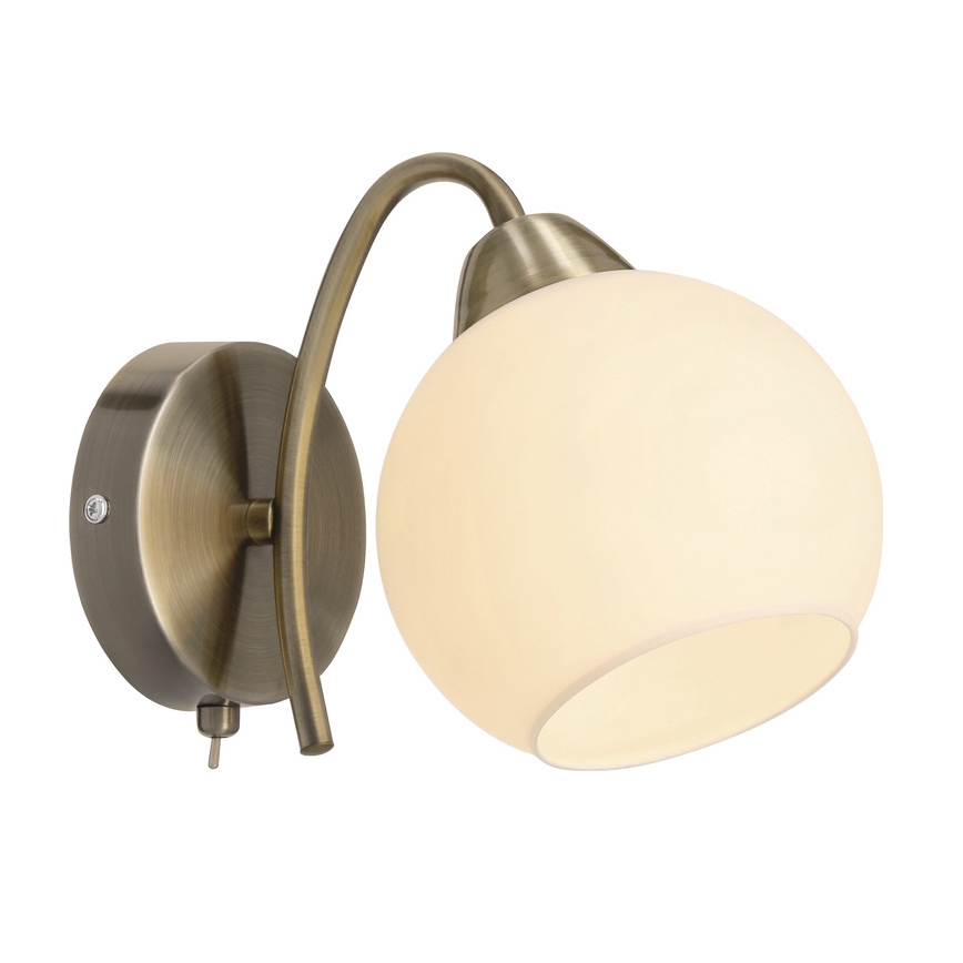 Επιτοίχιο φωτιστικό NESTOR 1xE27/40W/230V ορειχάλκινο