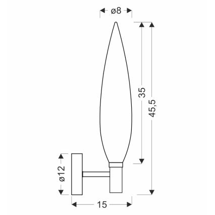 Επιτοίχιο φωτιστικό NORDIC 1xG9/5W/230V μαύρο/χάλκινο
