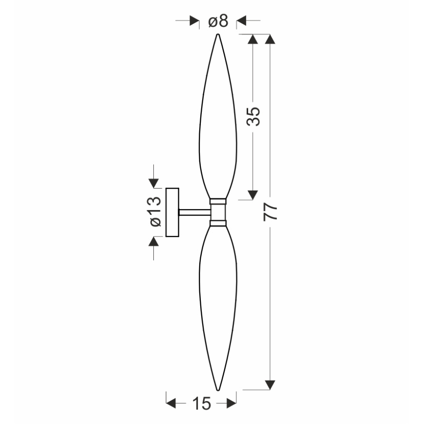 Επιτοίχιο φωτιστικό NORDIC 2xG9/5W/230V μαύρο/καπνιστό μπεζ