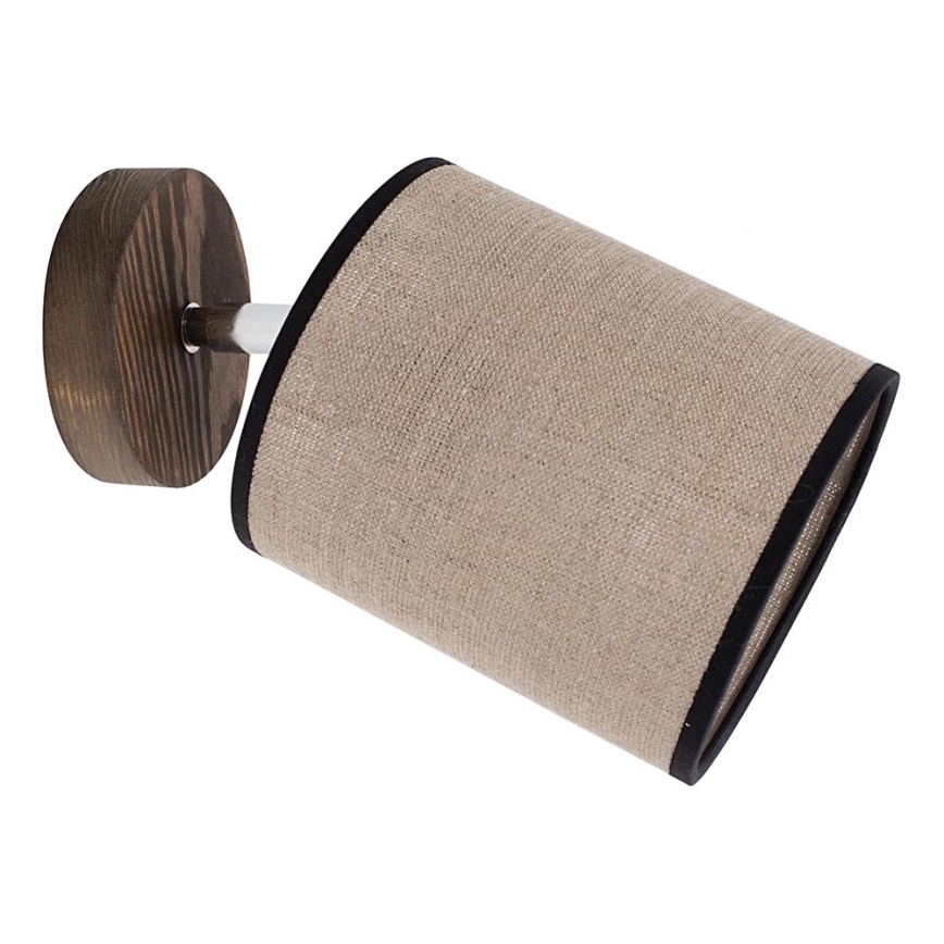 Επιτοίχιο φωτιστικό σημείου NEGRO 1xE27/25W/230V πεύκο