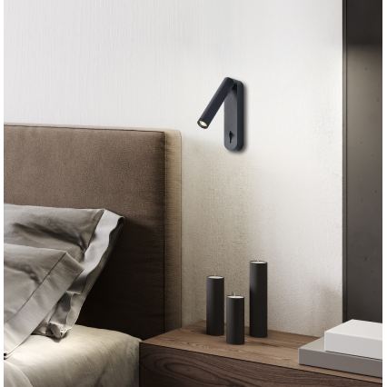 Επιτοίχιο φωτιστικό σποτ ABRIEL LED/6W/230V μαύρο