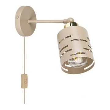 Επιτοίχιο φωτιστικό σποτ με διακόπτη ELEN 1xE27/35W/230V μπεζ/χρυσό