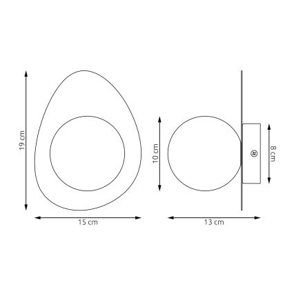 Επιτοίχιο φωτιστικό OVO 1xG9/8W/230V λευκό