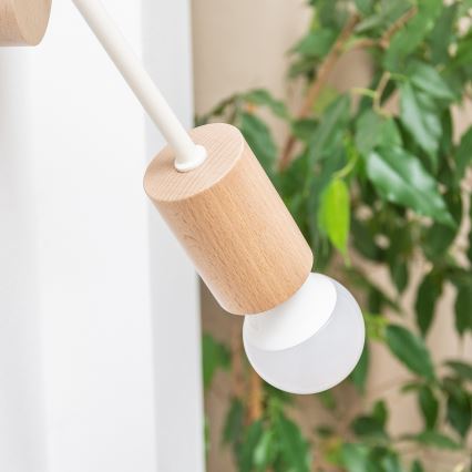 Επιτοίχιο φωτιστικό OXFORD 1xE27/15W/230V φινίρισμα πεύκου/κρεμ