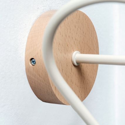 Επιτοίχιο φωτιστικό OXFORD 1xE27/15W/230V φινίρισμα πεύκου/κρεμ