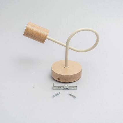 Επιτοίχιο φωτιστικό OXFORD 1xE27/15W/230V φινίρισμα πεύκου/κρεμ