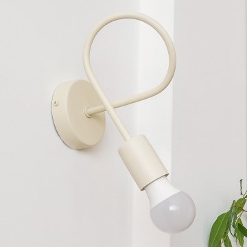 Επιτοίχιο φωτιστικό OXFORD 1xE27/15W/230V σε κρεμ απόχρωση