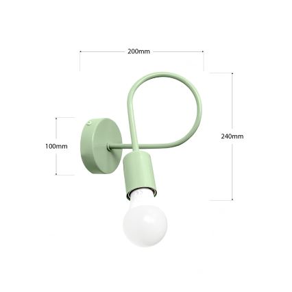 Επιτοίχιο φωτιστικό OXFORD 1xE27/15W/230V πράσινο
