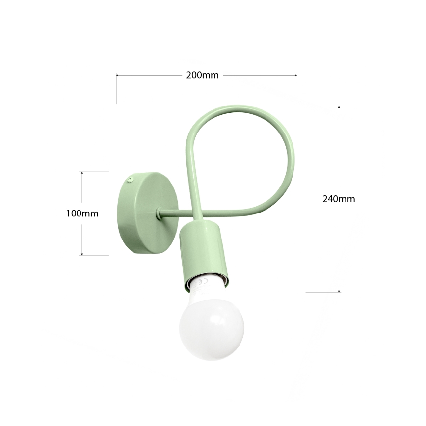 Επιτοίχιο φωτιστικό OXFORD 1xE27/15W/230V πράσινο