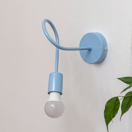 Επιτοίχιο φωτιστικό OXFORD 1xE27/15W/230V μπλε