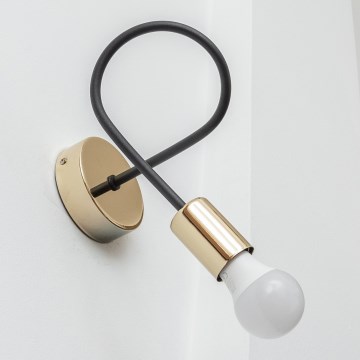 Επιτοίχιο φωτιστικό OXFORD 1xE27/15W/230V χρυσό/μαύρο