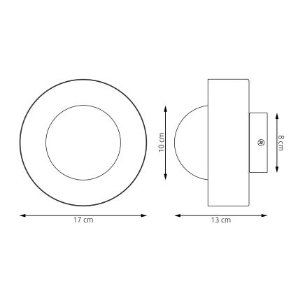 Επιτοίχιο φωτιστικό OZZY 1xG9/8W/230V λευκό