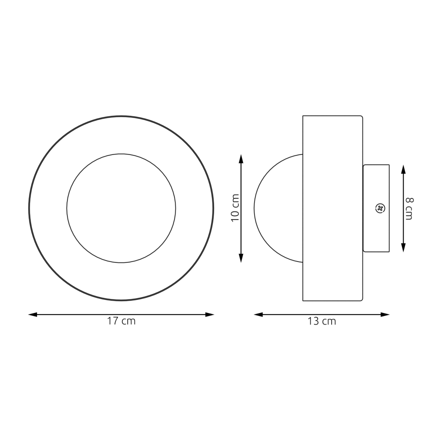 Επιτοίχιο φωτιστικό OZZY 1xG9/8W/230V λευκό