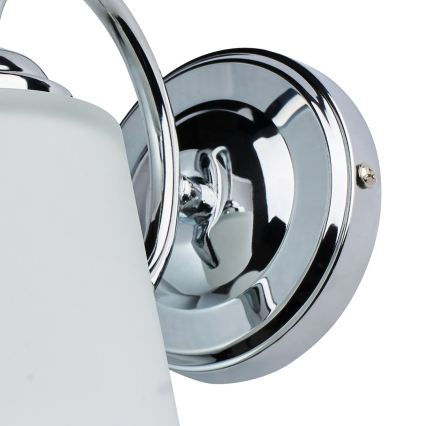 Επιτοίχιο φωτιστικό PAFOS 1xE27/15W/230V γυαλιστερό χρώμιο