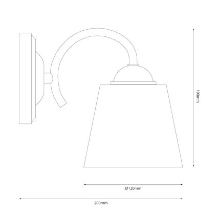 Επιτοίχιο φωτιστικό PAFOS 1xE27/15W/230V γυαλιστερό χρώμιο